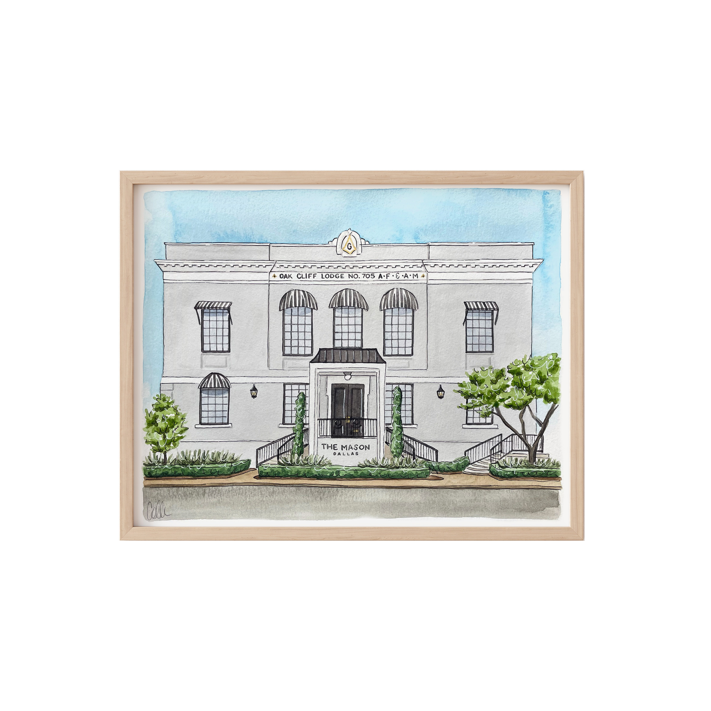 Custom Watercolor Wedding Venue Portrait