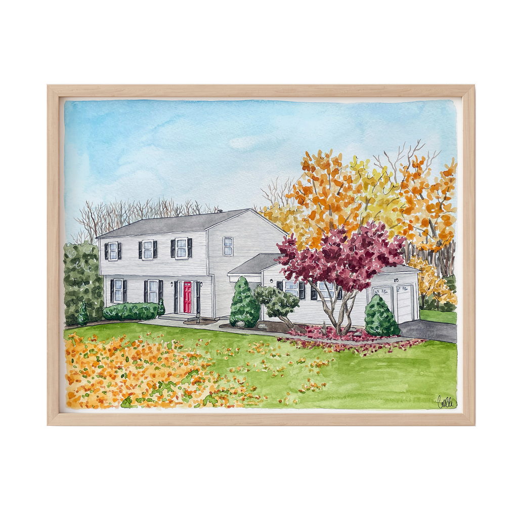 Custom Watercolor House Portrait