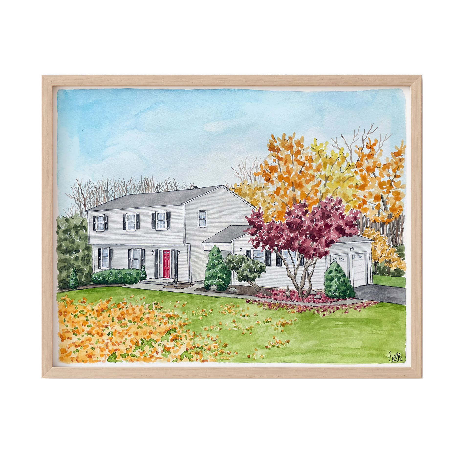 Custom Watercolor House Portrait