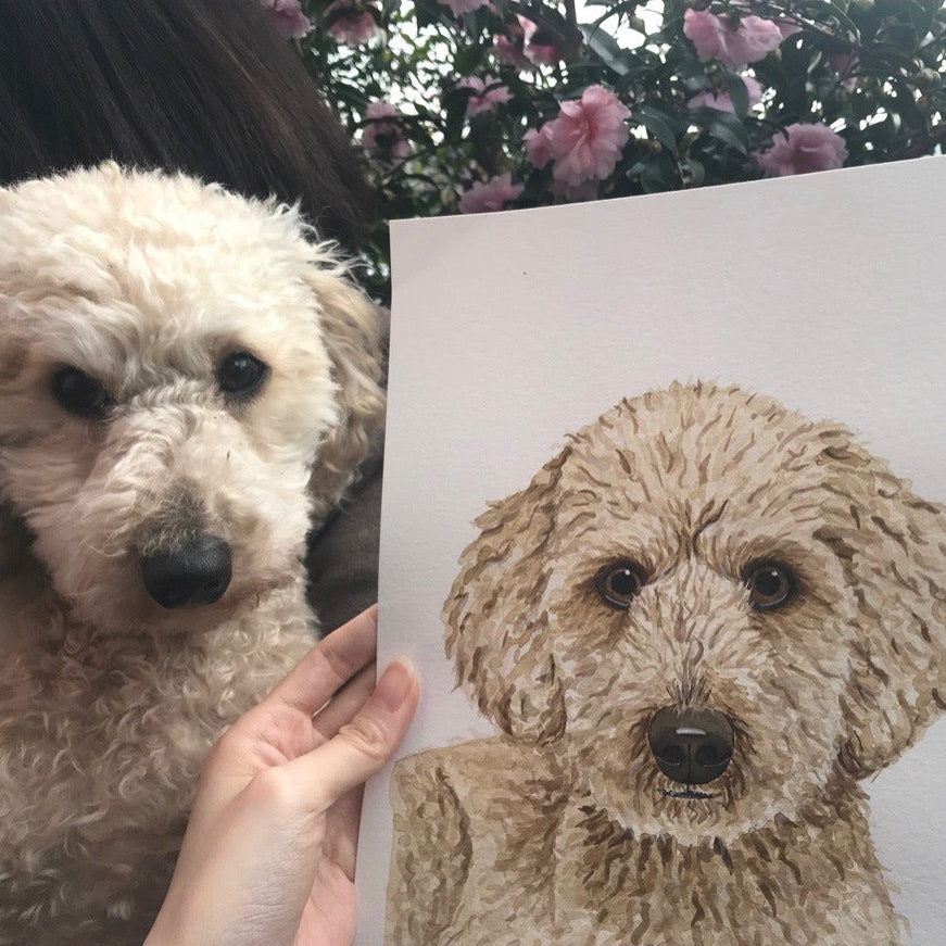 Custom Watercolor Pet Portrait