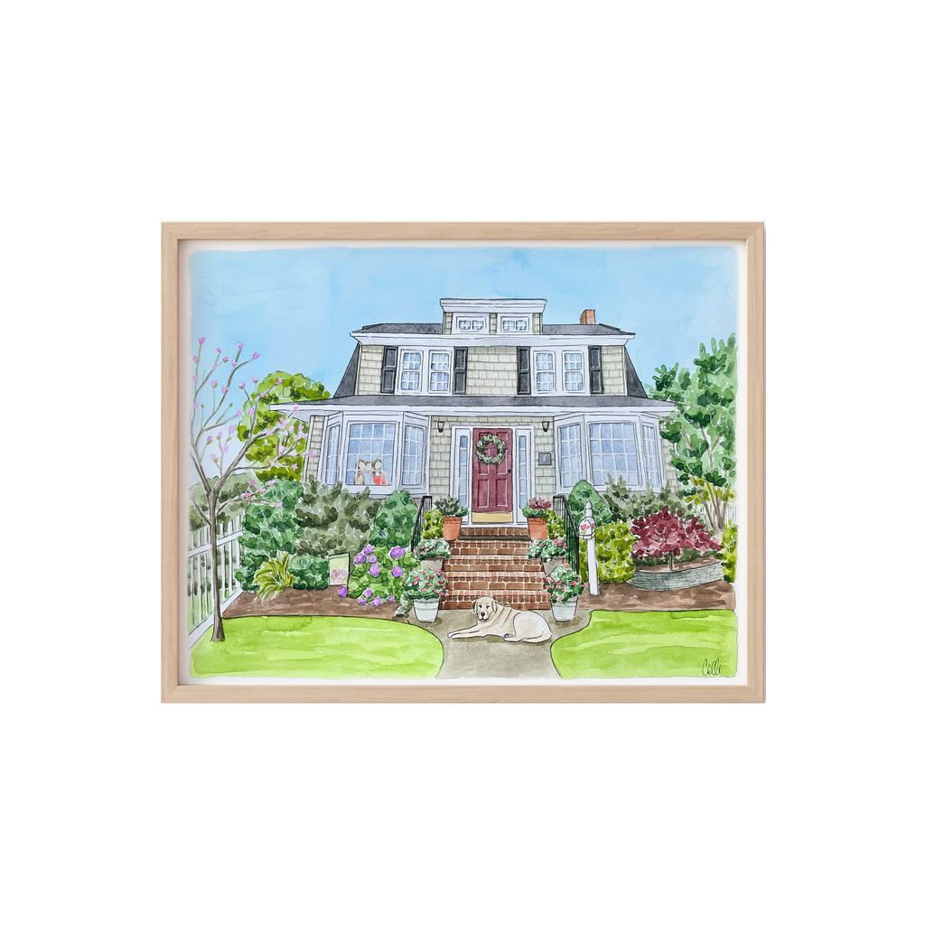 Custom Watercolor House Portrait
