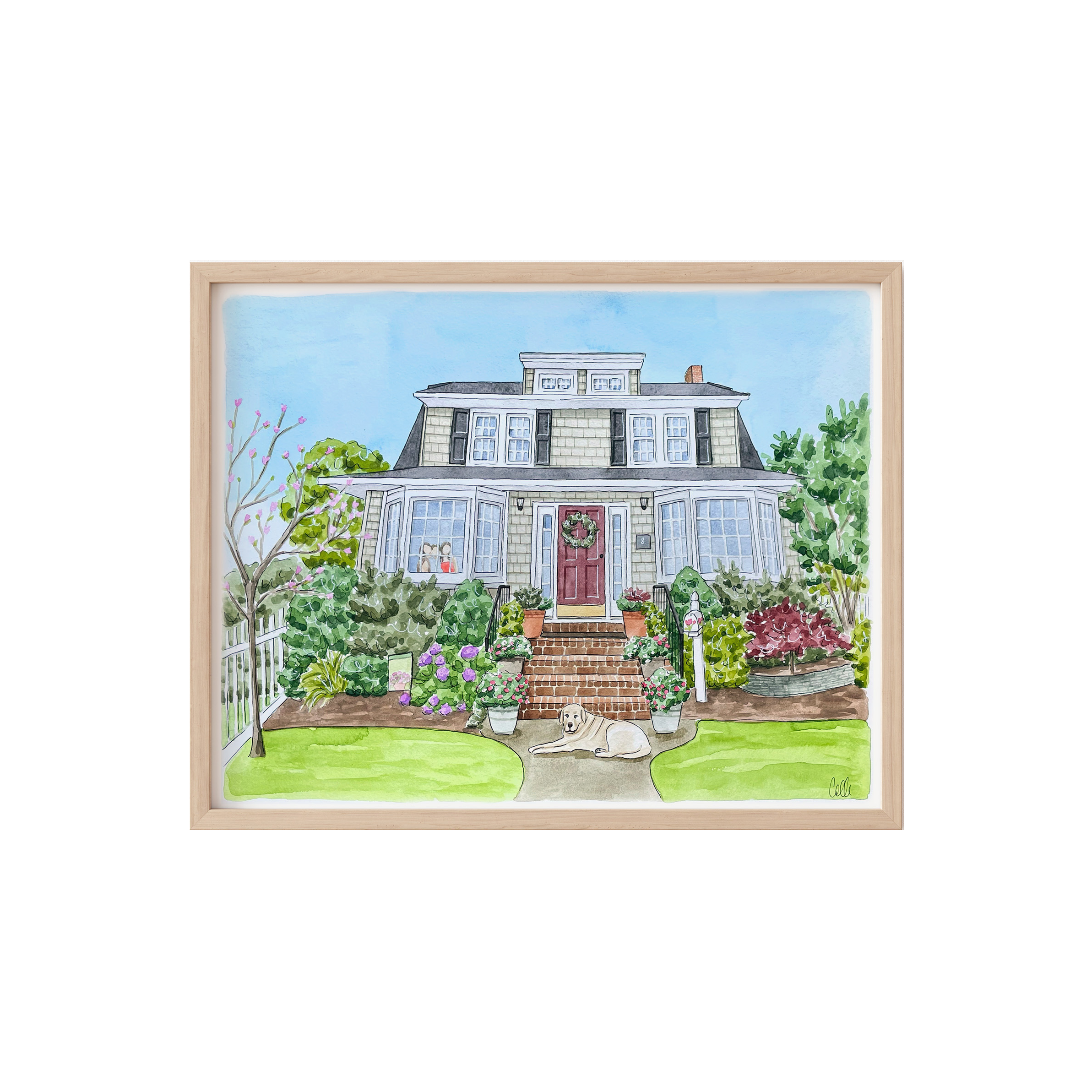 Custom Watercolor House Portrait