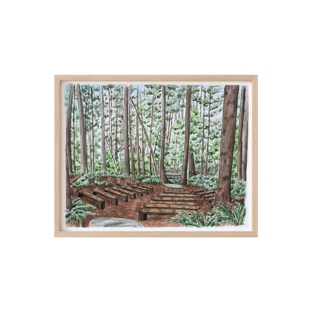 Custom Watercolor Wedding Venue Portrait