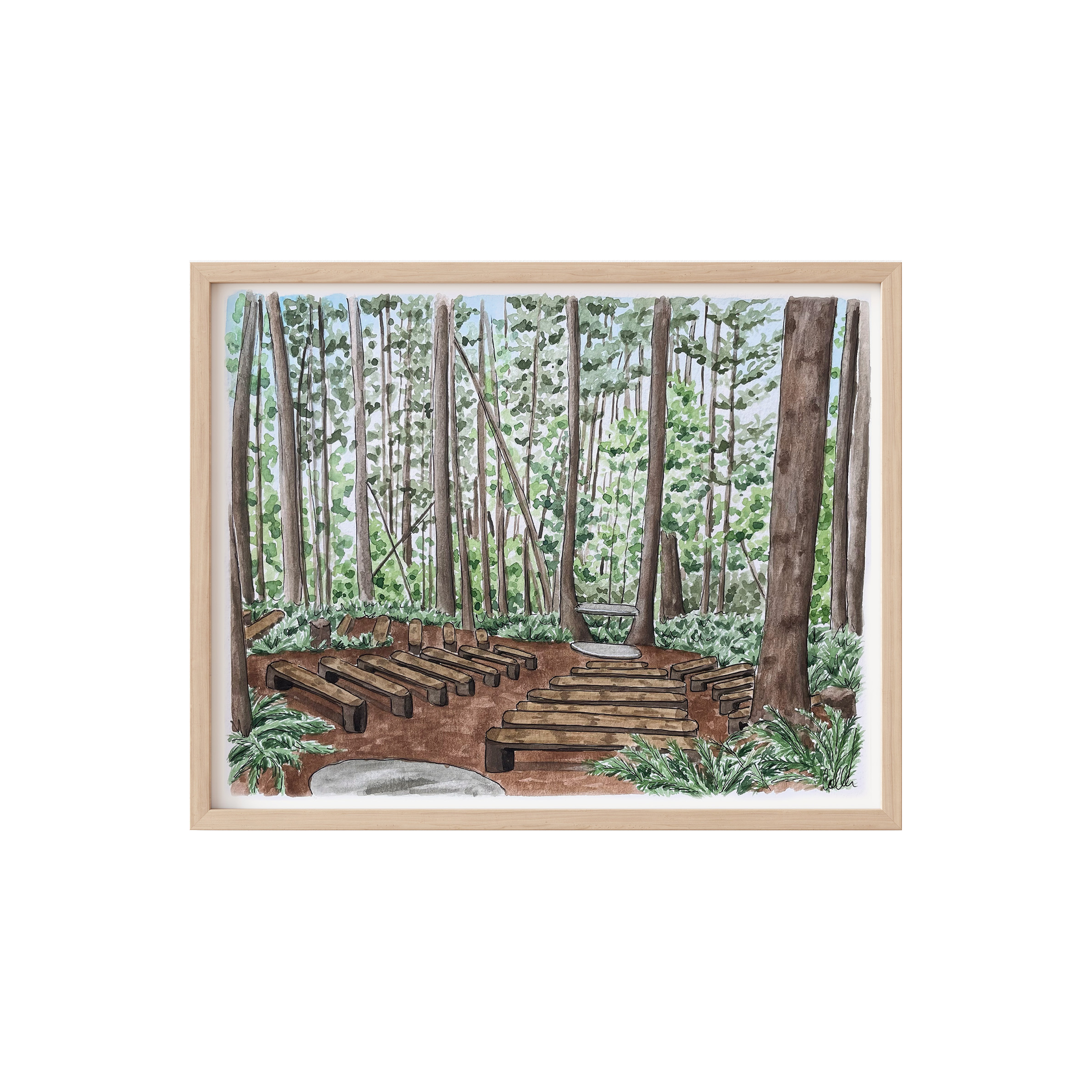 Custom Watercolor Wedding Venue Portrait