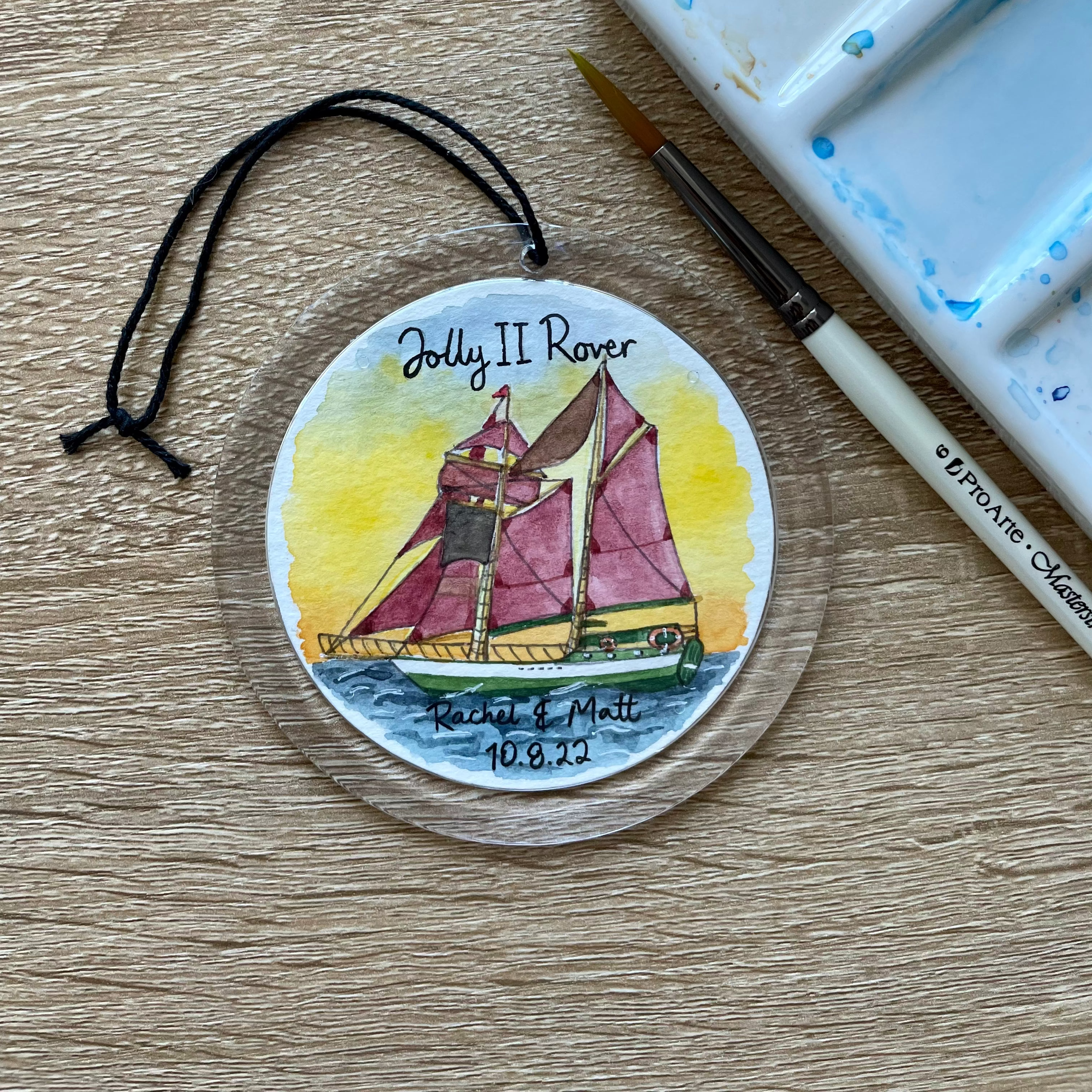 Custom Watercolor Ornament