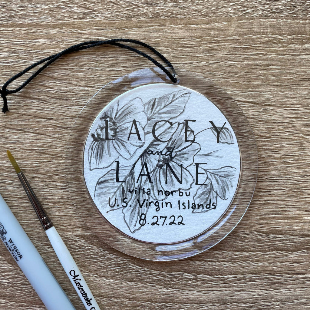 Custom Watercolor Ornament