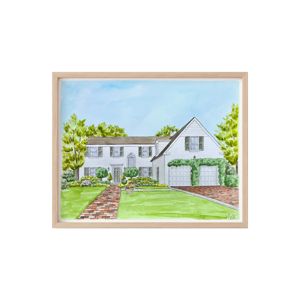 Custom Watercolor House Portrait