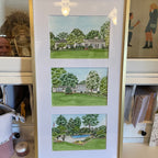 Custom Watercolor Wedding Venue Portrait