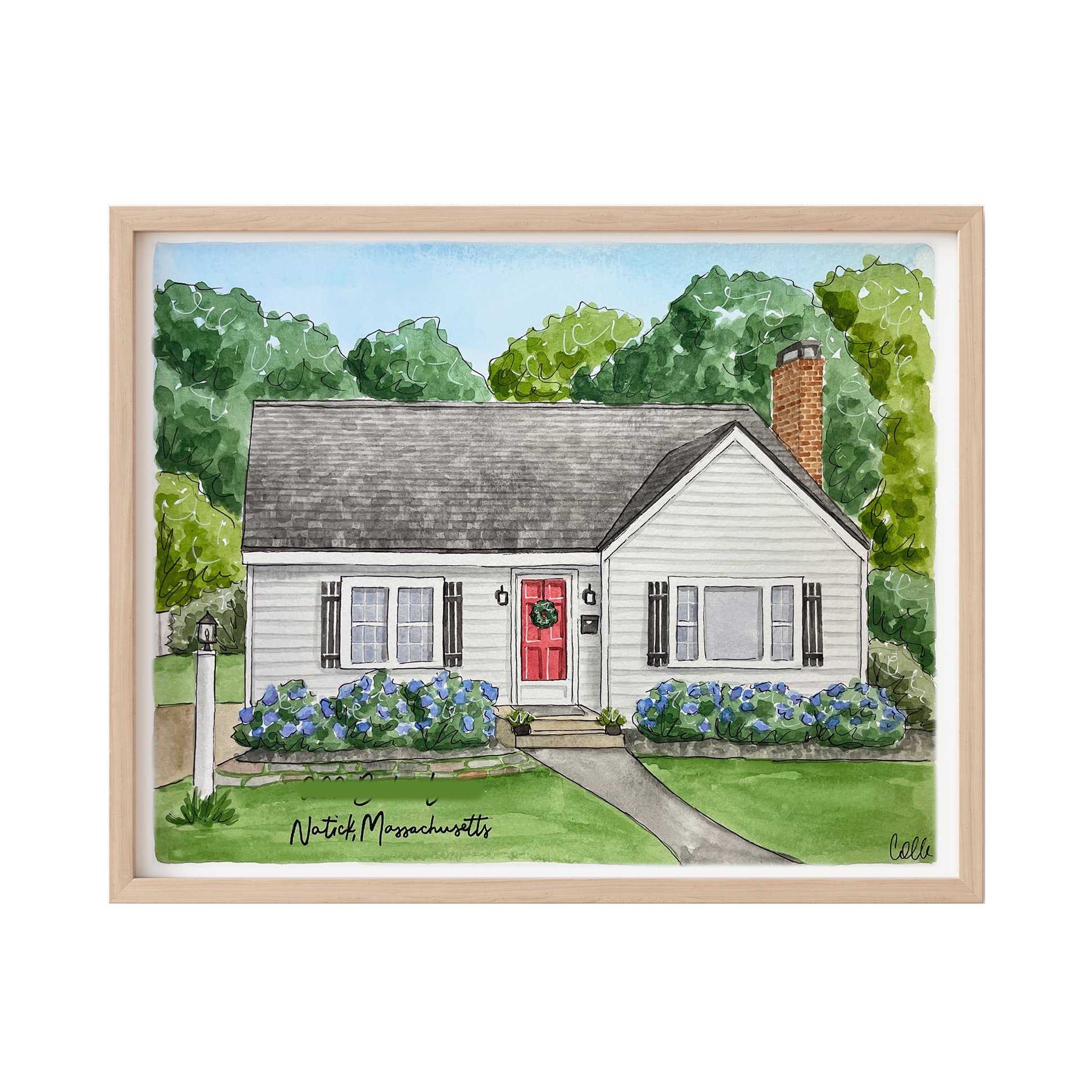 Custom Watercolor House Portrait