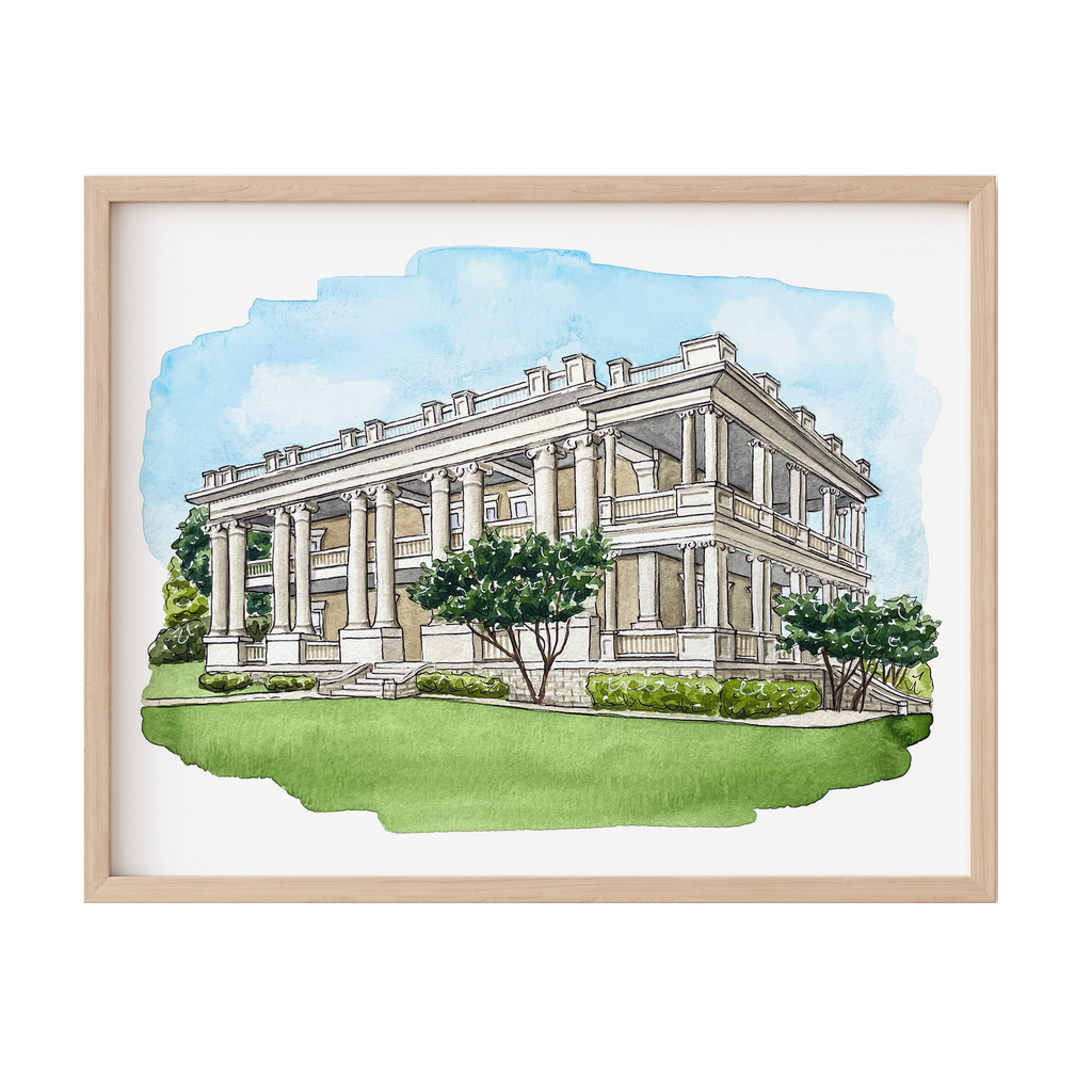 Custom Watercolor Wedding Venue Portrait