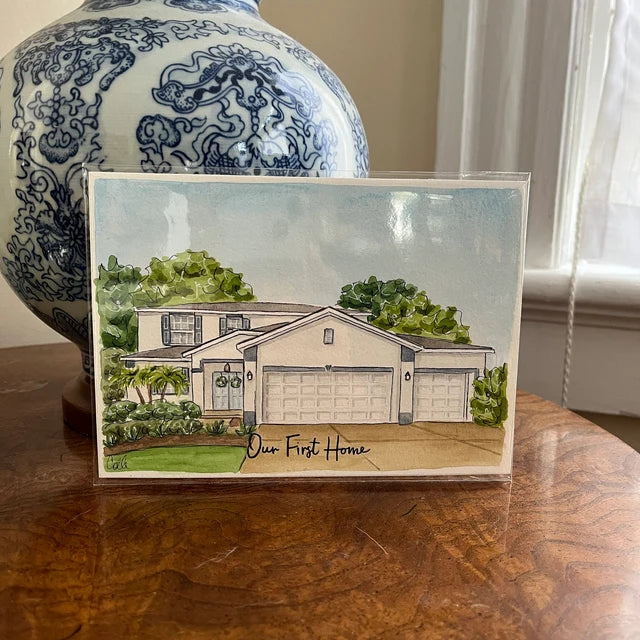 Custom Watercolor House Portrait