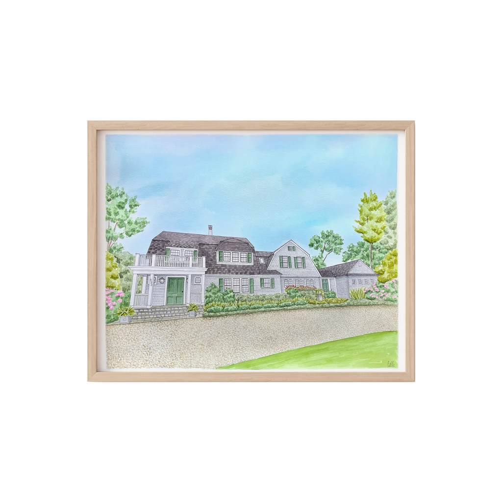 Custom Watercolor House Portrait