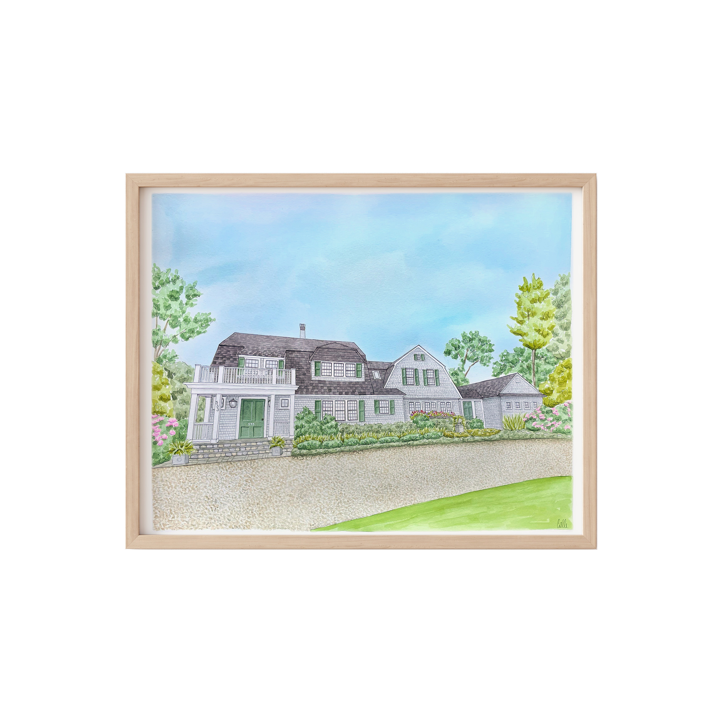 Custom Watercolor House Portrait