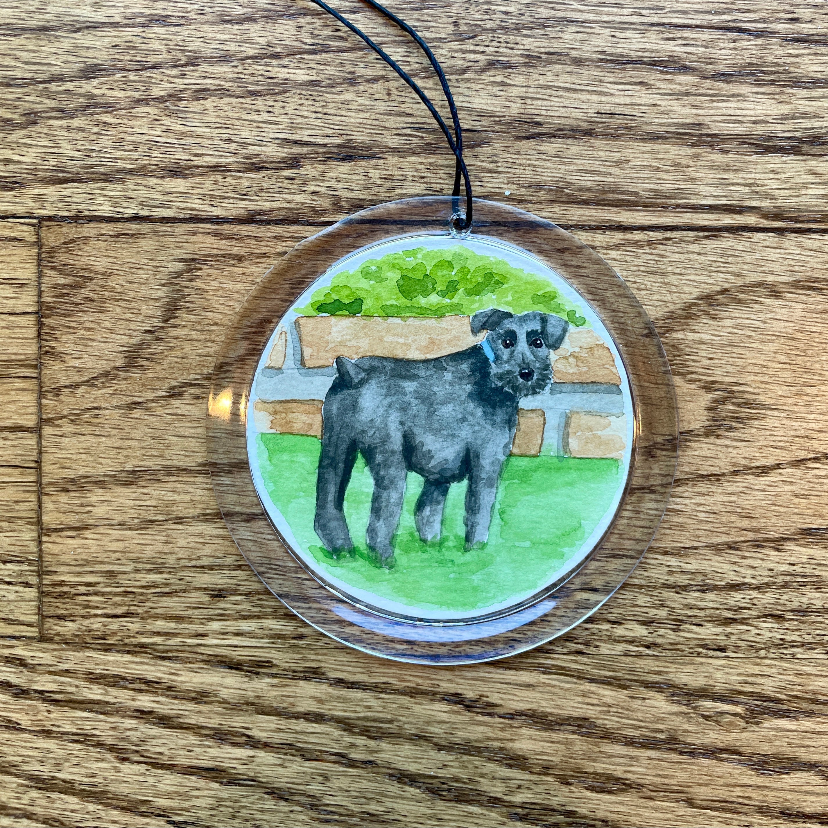 Custom Watercolor Pet Portrait Ornament