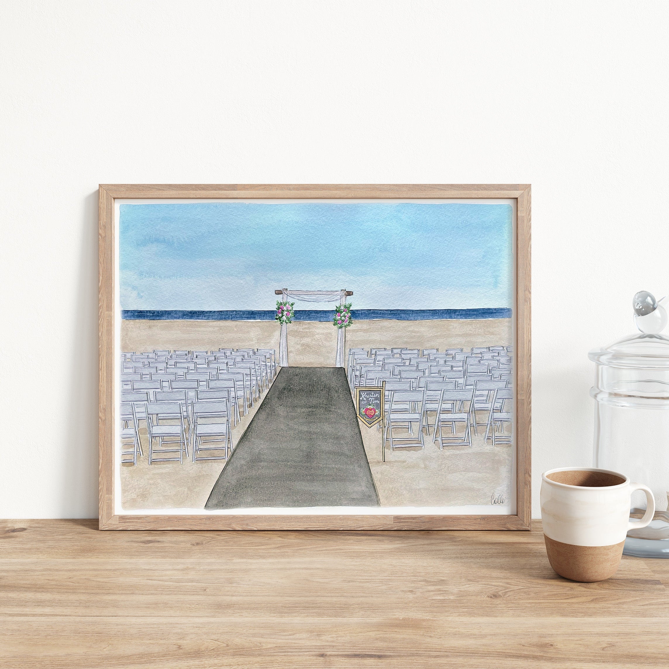 Custom Watercolor Wedding Venue Portrait