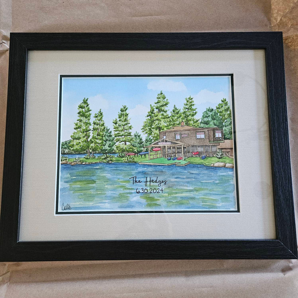 Custom Watercolor House Portrait