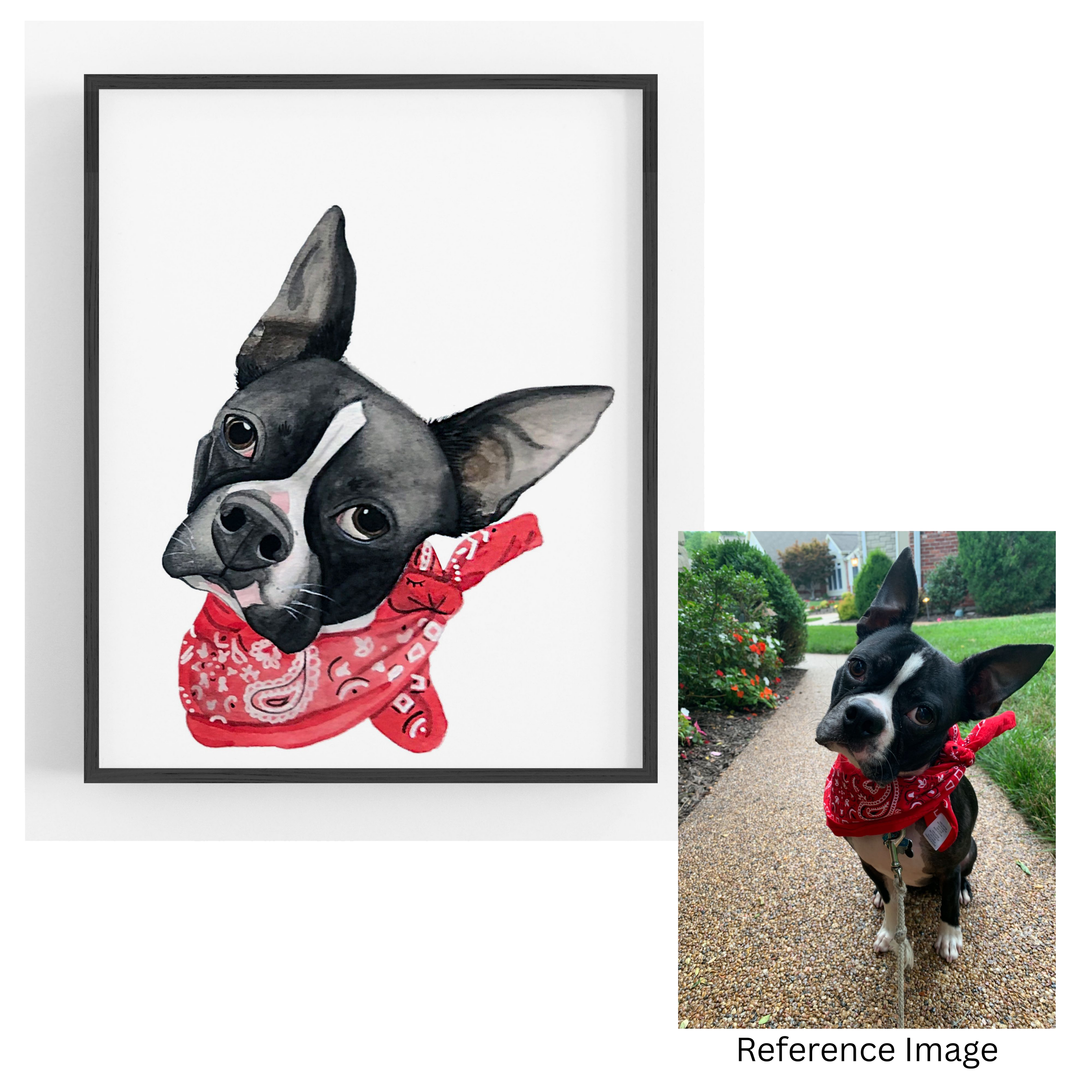 Custom Watercolor Pet Portrait