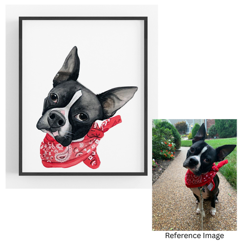 Custom Watercolor Pet Portrait