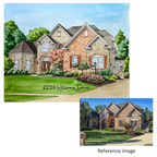 Custom Watercolor Wedding Venue Portrait